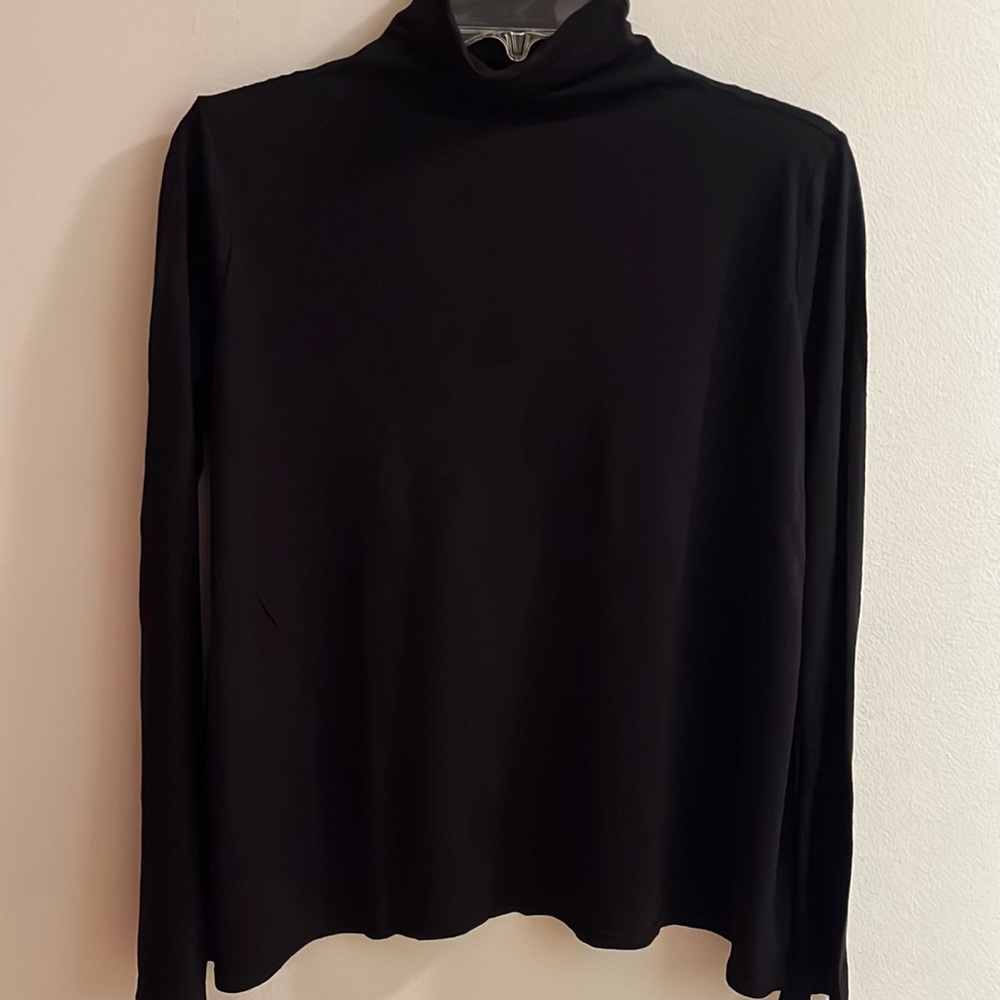 VELVET Vintage Slub Black Cowl Neck